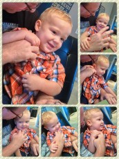 Maddox kept pulling my hand, not wanting me to stop tickling his neck
