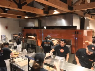 Just three minutes to cook a Blaze Pizza