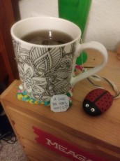 After a stressful day and crying, my little sister gave me a hug, changed my bedsheets so that they would be clean when I got out of a warm shower she had started; and next to my bed, sat some chamomile tea