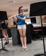 It was America Day today at band camp, and Larry the photographer caught me practicing