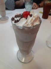 Switched my Steak n Shake routine up a little bit and tried the dark chocolate milkshake instead of the M&M