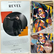 Revel Artist painting in Altamonte Mall