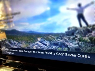 Lori caught this typo on Music Choice over the weekend—maybe SCC is trying to rebrand himself