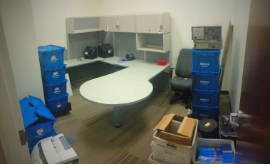 My new office ready to be unpacked