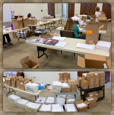 More than 1,000 copies of a letter, a 24-page booklet, and a 96-page booklet—all packaged and ready to mail out in less than three hours. WHEW!