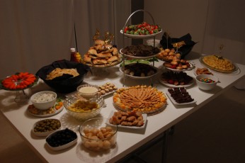 We were treated to a great spread of food