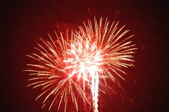 Independence Day 2004 fireworks at Cherokee, North Carolina