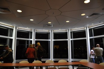 One of the conference rooms in the rounded spire seen from outside in prior photos