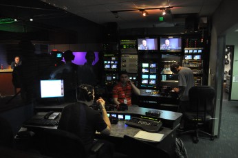 Newsroom studio control room
