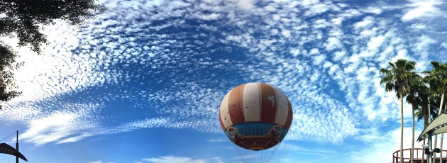 Balloon against the clouds