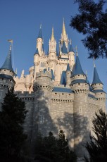 Cinderella Castle bathed in afternoon sunlight