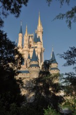Cinderella Castle bathed in afternoon sunlight