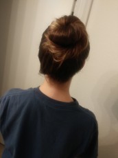 I am so proud of myself: a bun that actually turned out looking great!