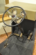 Replica depiction of hand controls in FDR's car