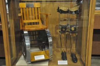 FDR's wheelchair and leg braces
