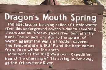 Dragon's Mouth Spring sign