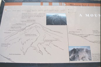 Mount St. Helens before and after