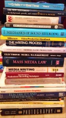 Stack of old college-era books the bookstore wouldn't buy back