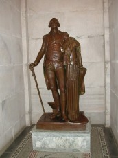 Washington statue inside monument
