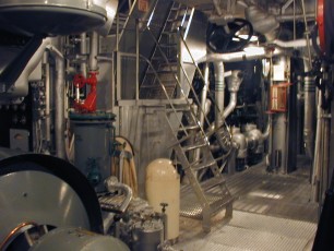 USS North Carolina engine room