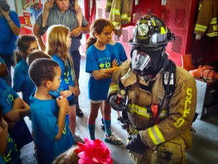 Helping kids learn not to be scared of firemen in their bulky gear