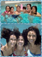 Fabulous afternoon photographing Marisol's kids in the pool and later being silly with her, Kathy, and Rosa