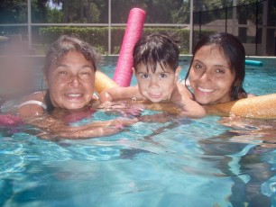 Lucas, Mommy, and Grandma